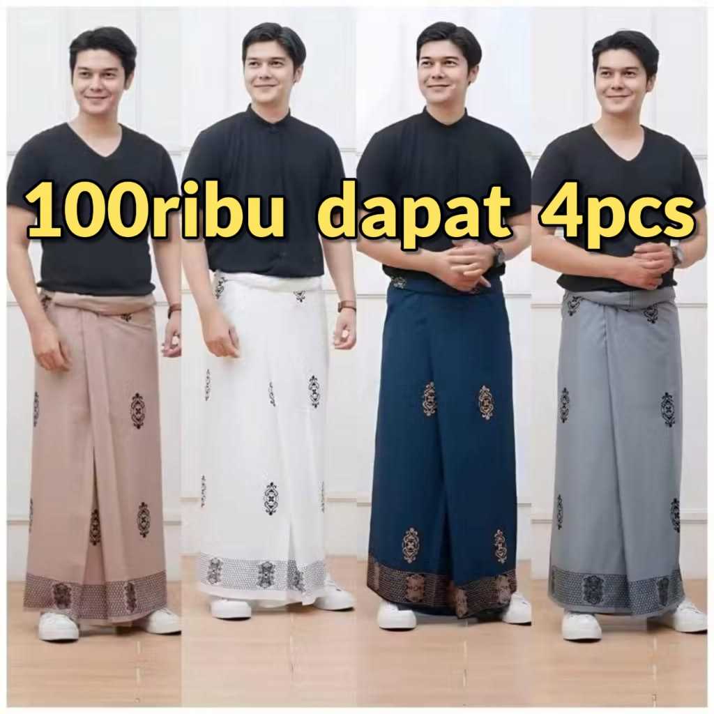 100ribu Dapat 4pcs Sarung Batik Motif Sarwon Sarang Tawon Sarung Santri Gus Iqdam