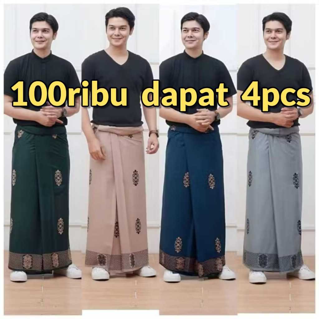 100ribu Dapat 4pcs Sarung Batik Motif Sarwon Sarang Tawon Sarung Santri Gus Iqdam