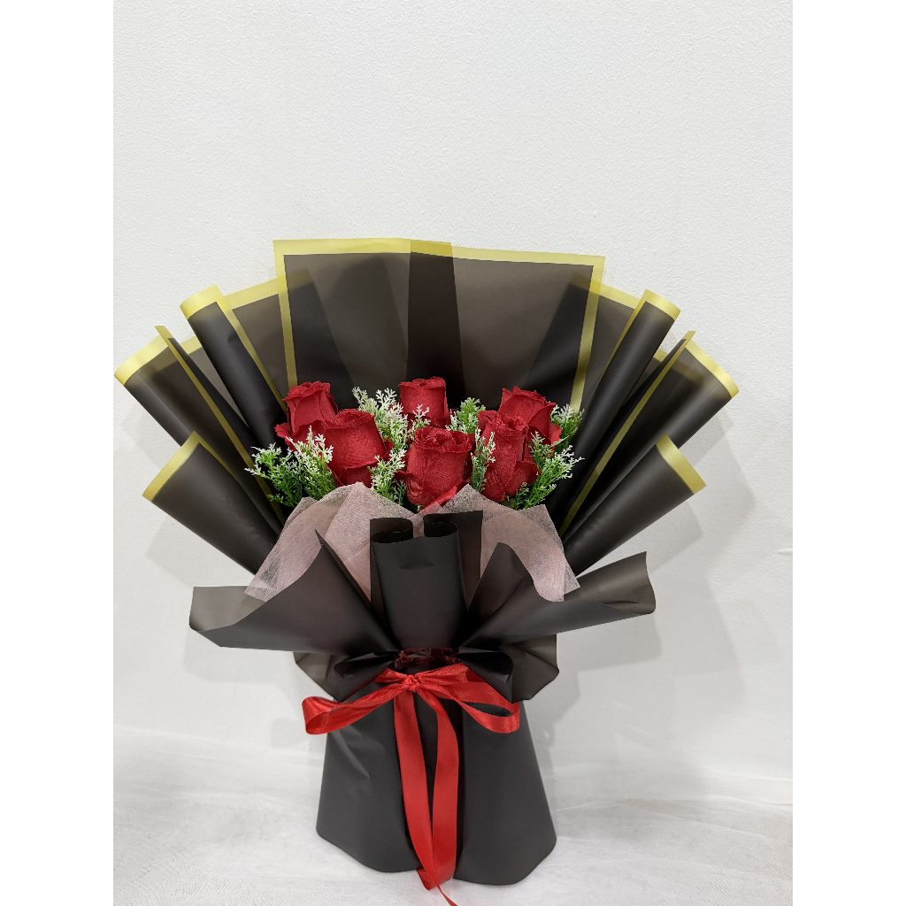 Buket Bunga Mawar Merah Artifisial