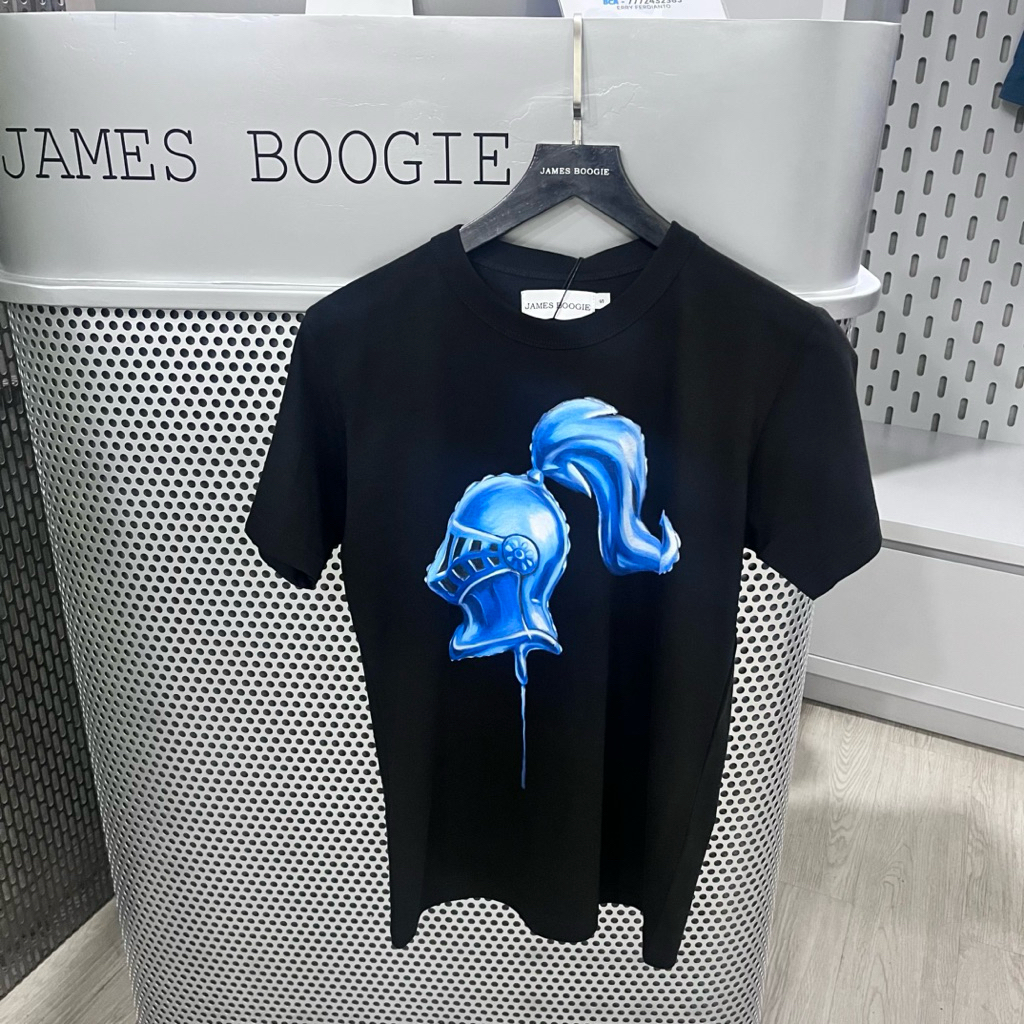 tshirt baju JAMES BOOGIE blau black