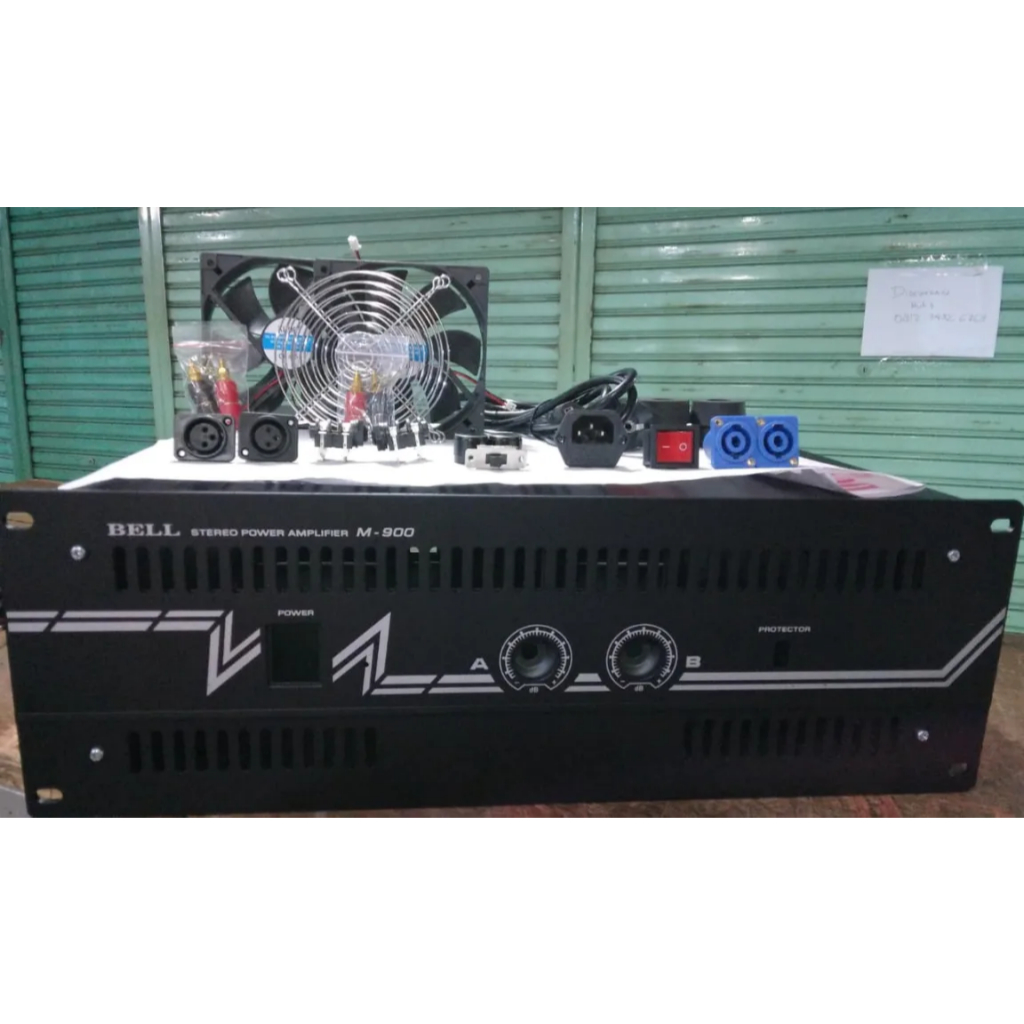 (49cm x 46cm x 15,5cm) Box / Casing Power Amplifier Stereo Bell M-900 + Aksesoris Komplit Kualitas B