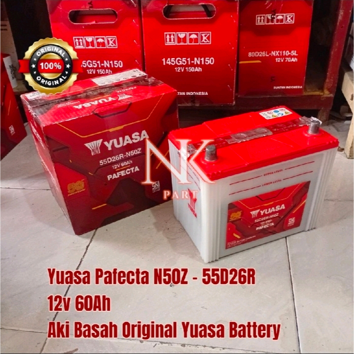 Aki Mobil Isuzu ELF NKR Truk, Subaru Exiga Accu Yuasa N50Z Basah 60Ah