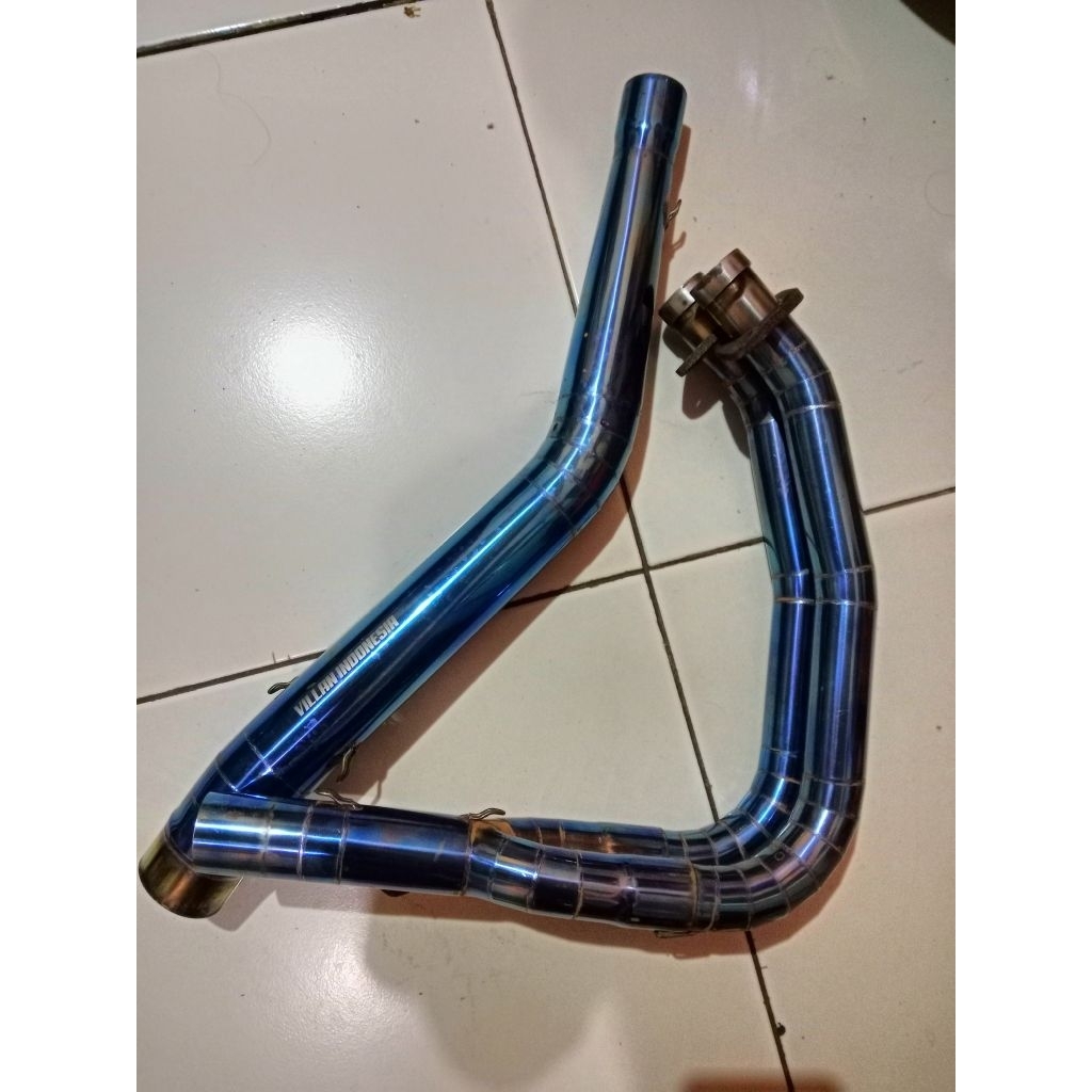 Header Pipa knalpot ViLLAN Blue Ninja 250fi new 2018