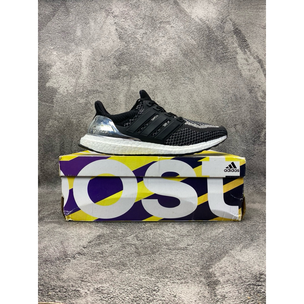 Sepatu Second Original Box Adidas Ultra Boost LTD Silver Medal Olympic Metallic Black  Size 42