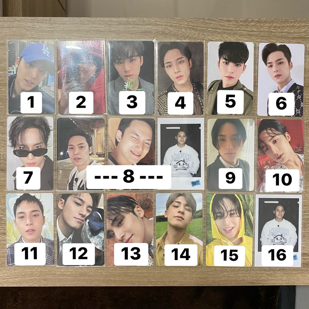 [REPRICE] SEVENTEEN MINGYU PHOTOCARD OFFICIAL svt pc scoups choi seungcheol kkuma cimumu cheol its t