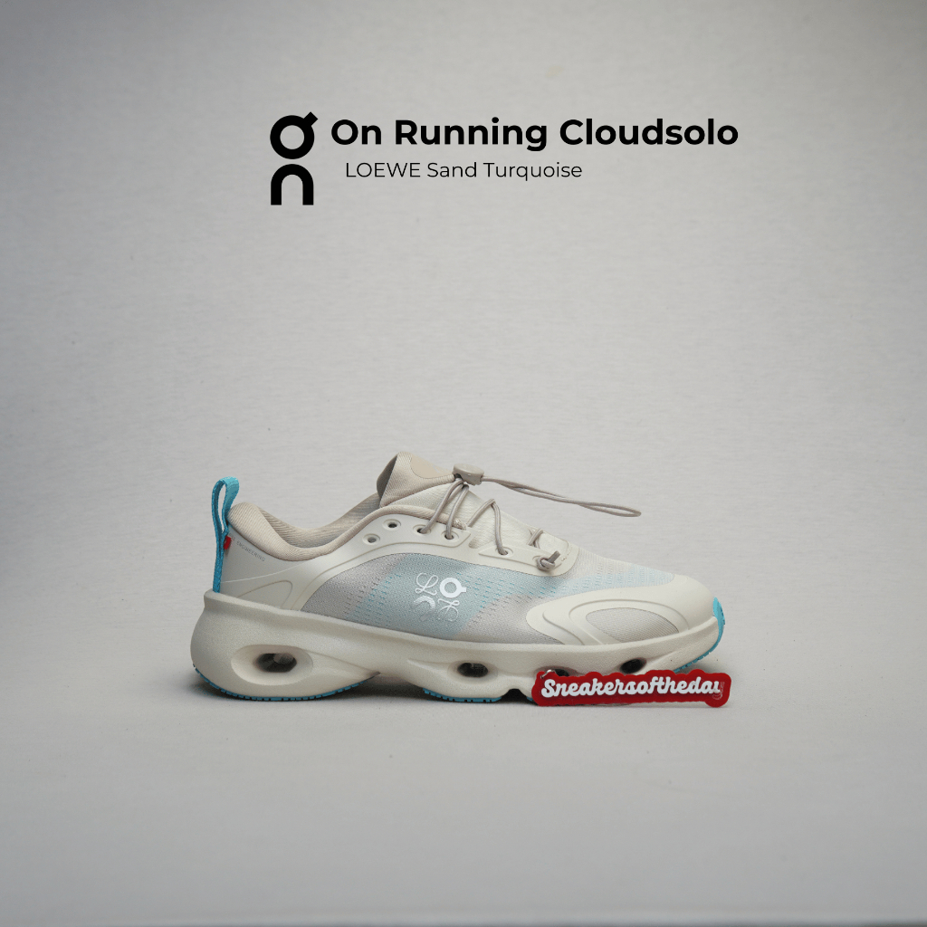 Sepatu sneakers on cloud solo loeweSand Turquoise
