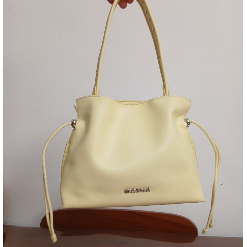 FO Bags Tas Serut Warna Kuning Lemon Dari Brand MASHA Tas Jinjing Unik kd 268