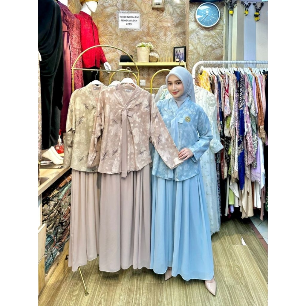 Gamis Hanbok Giess Premium - Gamis Hanbok Lebaran - Hanbok Trending Kekinian