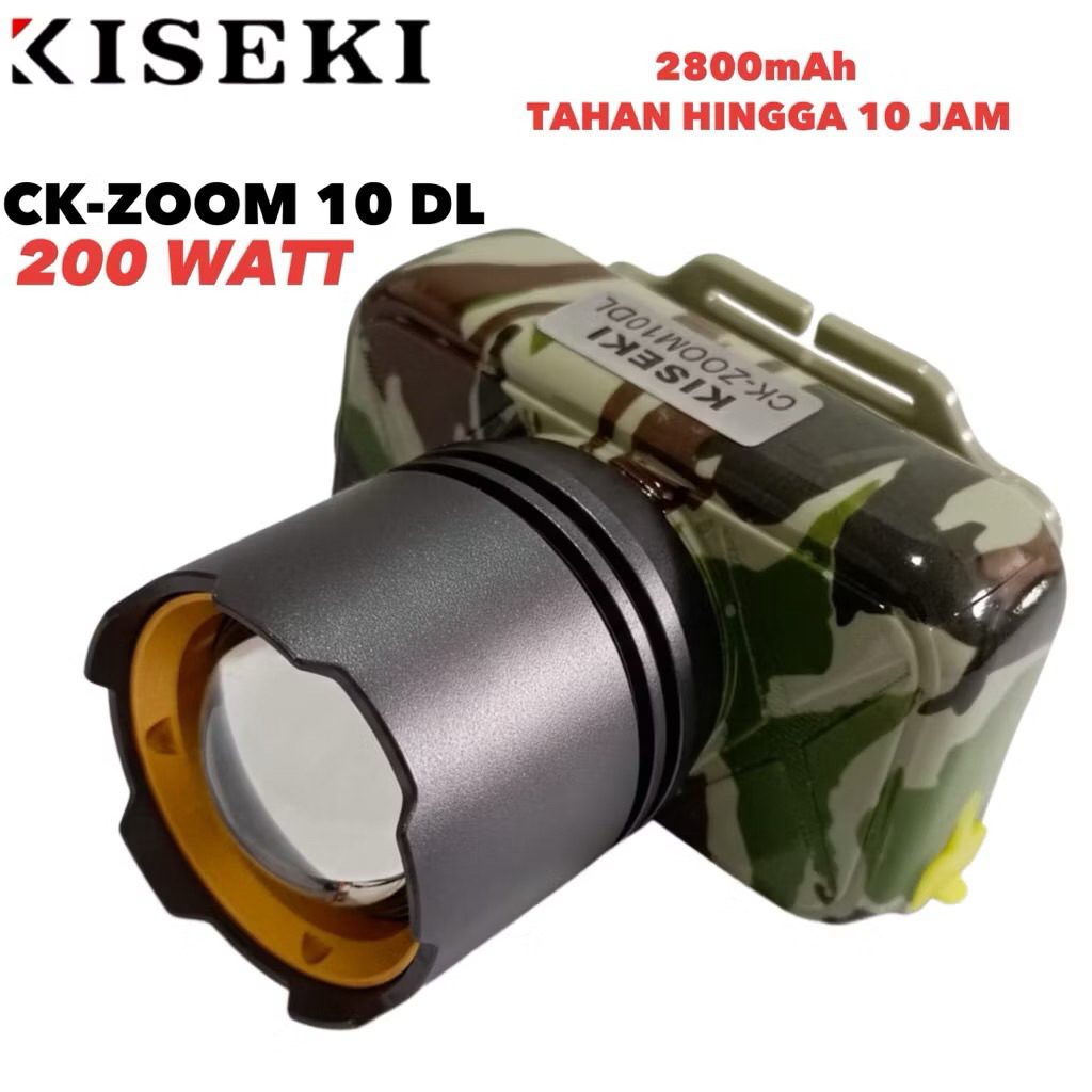 MR KISEKI CK-ZOOM 10DL KISEKI senter kepala led 200w CK-ZOOM 10DL dual warna cahaya - tahan hingga 1