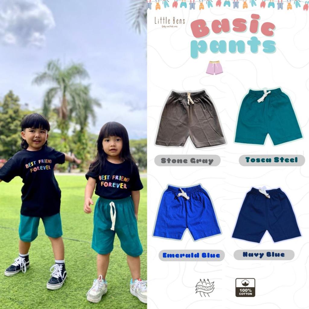 BASIC PANTS - Celana Pendek Anak Laki Laki Perempuan 1-5 tahun Tali Cotton Short Pants -  Littlebens