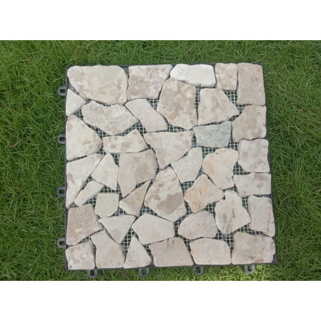 Batu Alam Mosaik Putih/ Keramik Batu Alam