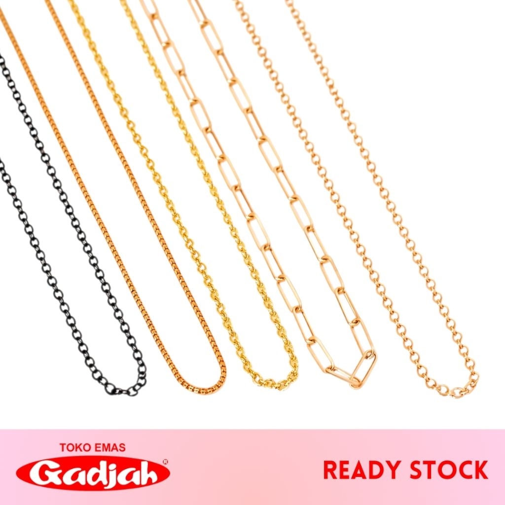 Kalung Emas Rantai Minimalis Berat Ringan & Terlihat Besar - Kalung Perhiasan Emas Minimalis Polos -