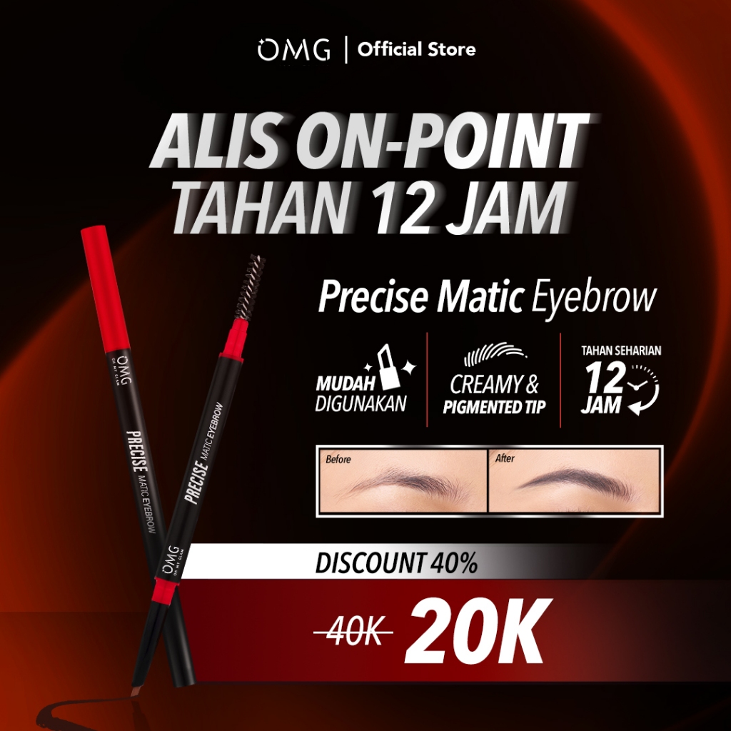 OMG OH MY GLAM EYEBROW Precise Matic, Precisely On-Point Pensil Alis Tahan Lama dan Presisi | Waterp