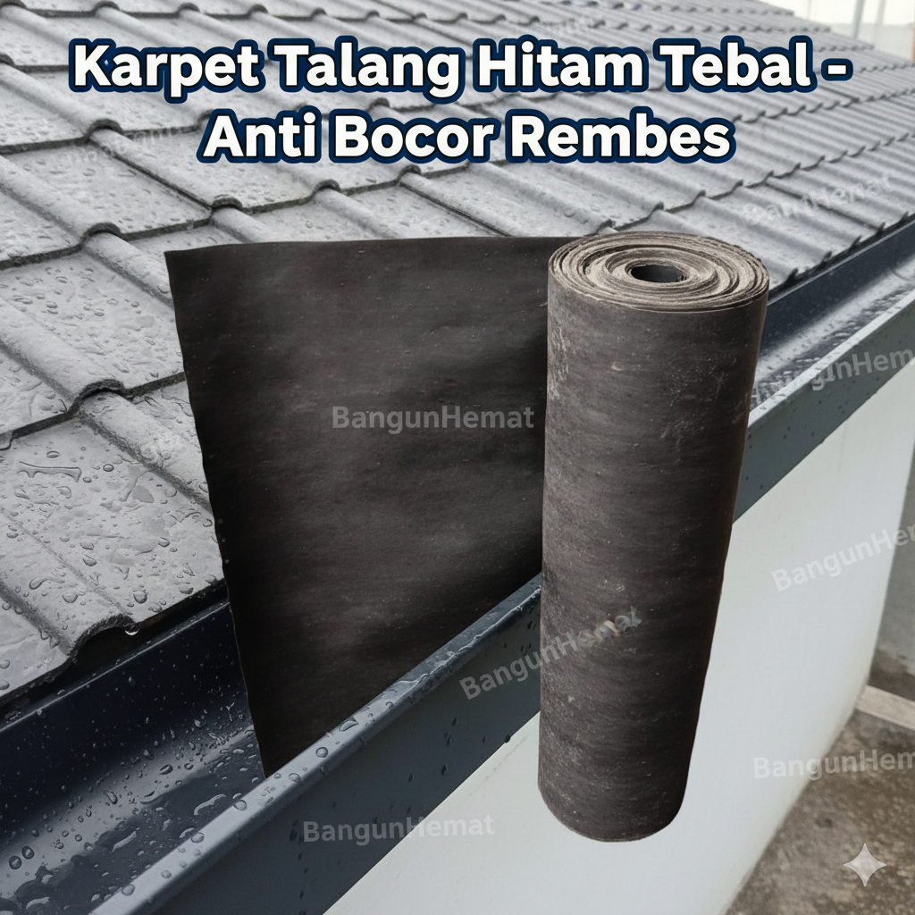 Talang Bonet Hitam – Karpet Talang Air RUMAH Anti Bocor & Tahan Panas TINGGI 50CM