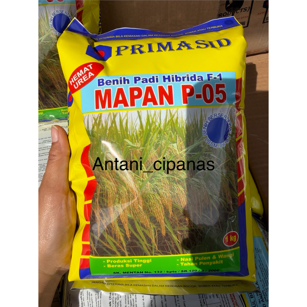 benih padi hibrida MAPAN P-05 Primasid 1kg kemasan terbaru EXP 05-07-26