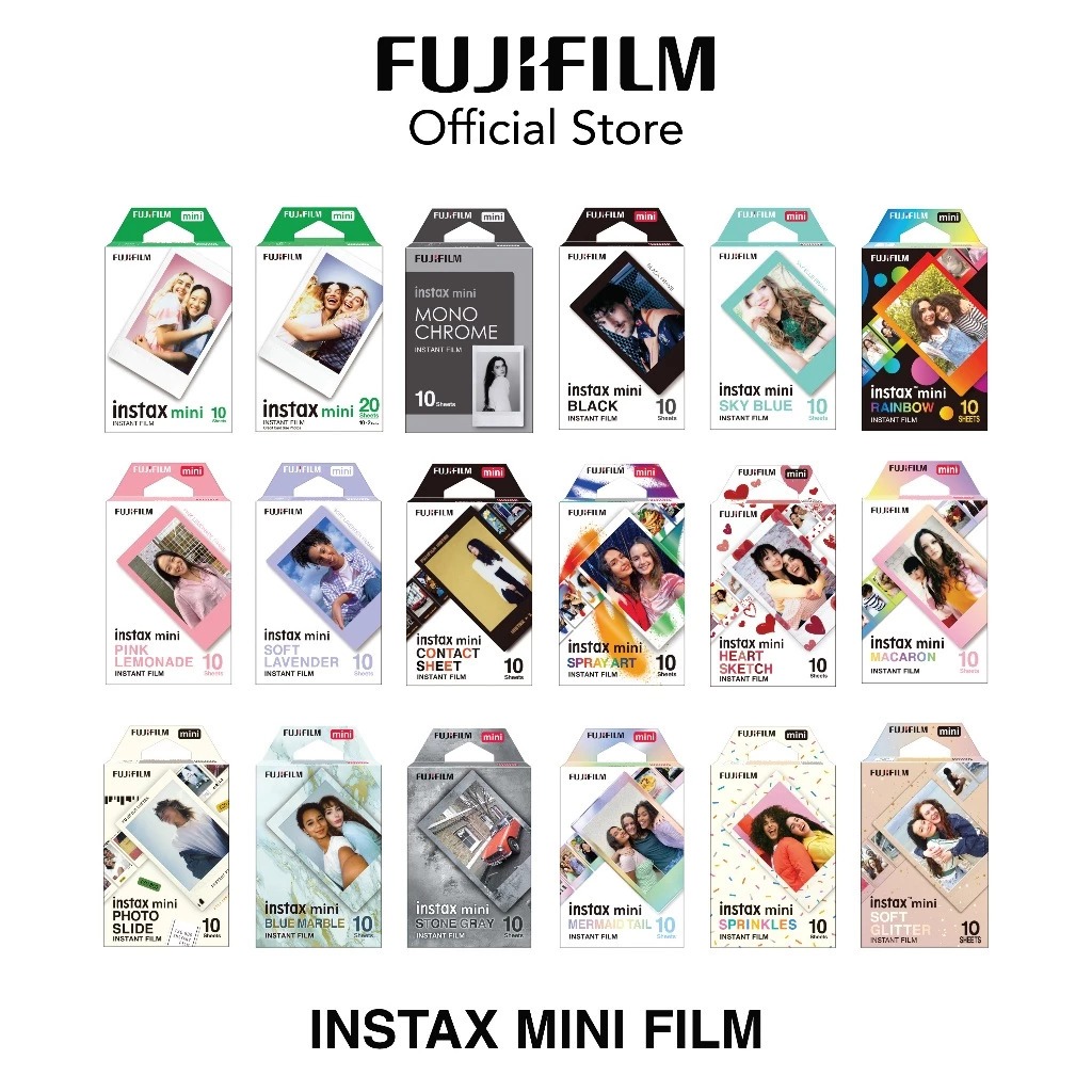 Fujifilm Instax Paper Mini Film Instax Mini Refill Original - Instax Mini Film Photo Slide, Blue Mar