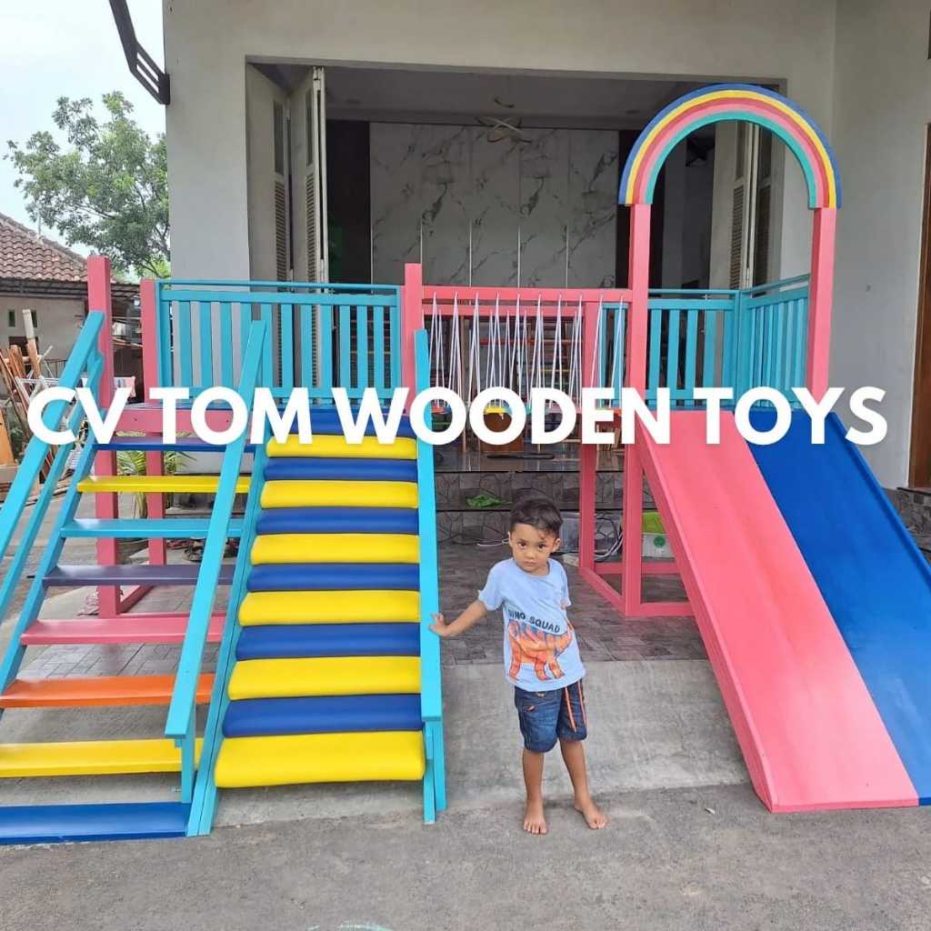 PLAYGROUND MAINAN ANAK KAYU PROSOTAN KAYU