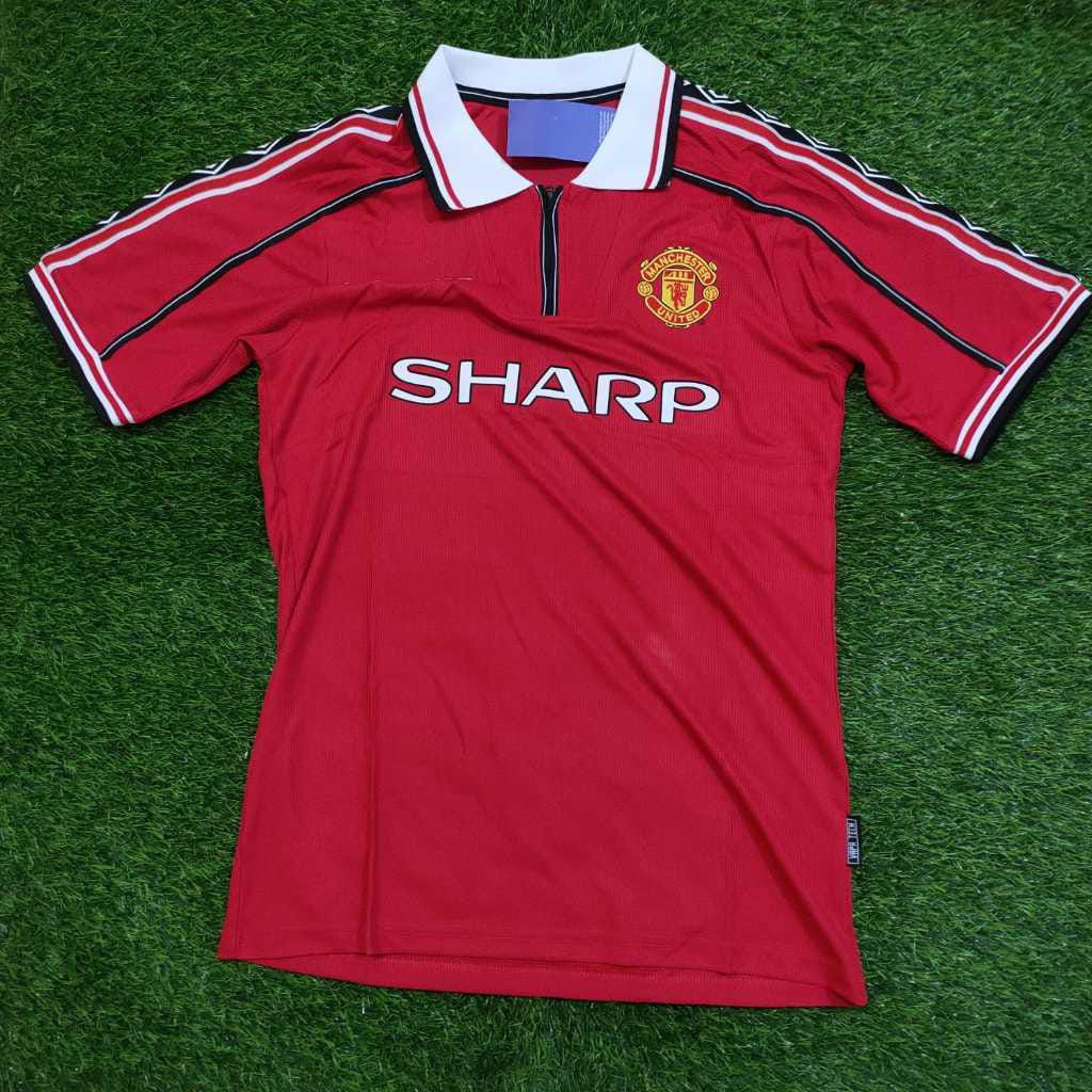 RETRO MAN UNITED HOME 1998 1999 TREBLE MU HOME 98 99