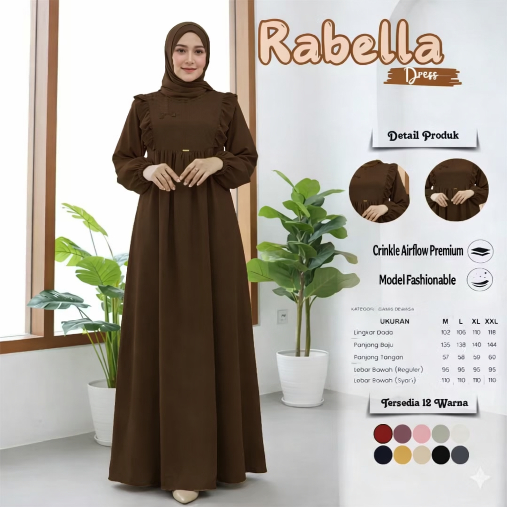 Gamis lebaran Jumbo 2026 Model Gamis Terbaru / Gamis Lebaran Jumbo LD 120 / Dress Mahogany Jumbo
