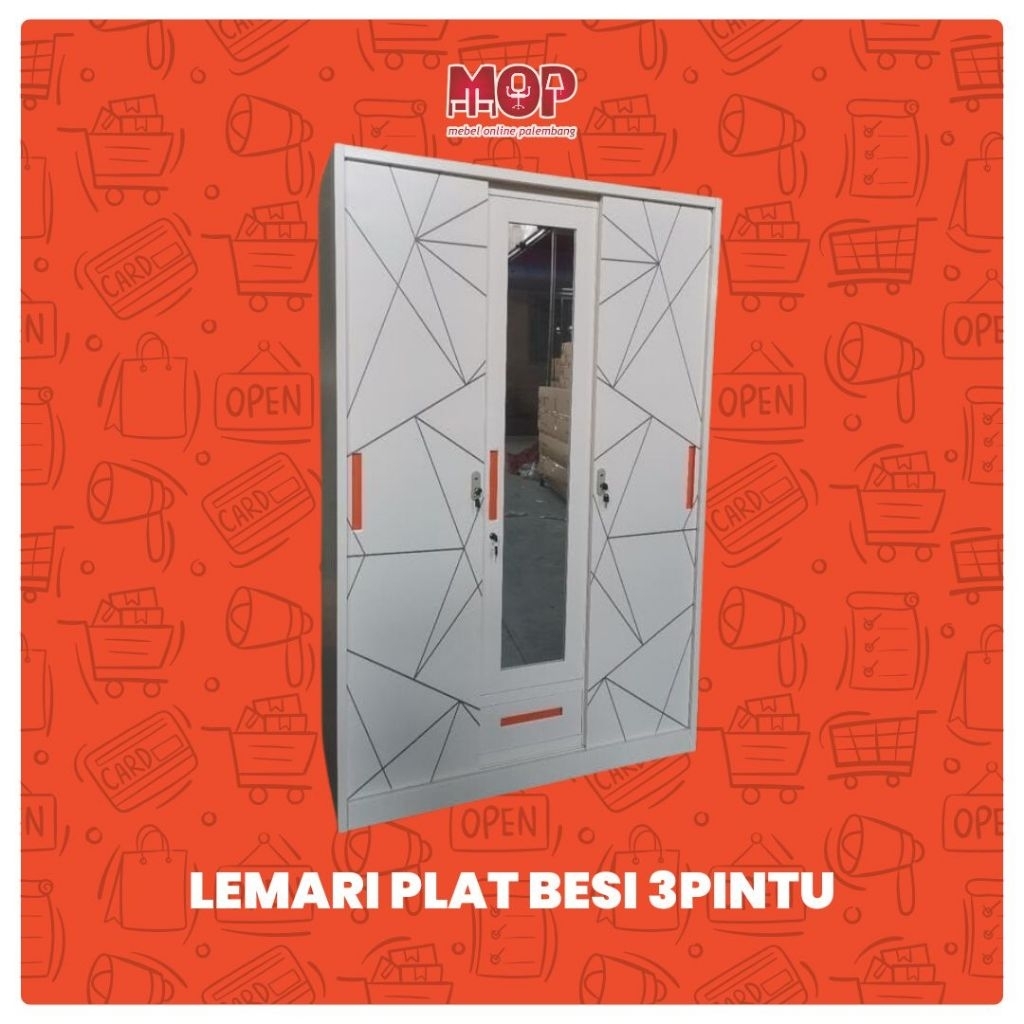 Lemari pakaian 3 pintu lemari baju lemari murah lemari kost