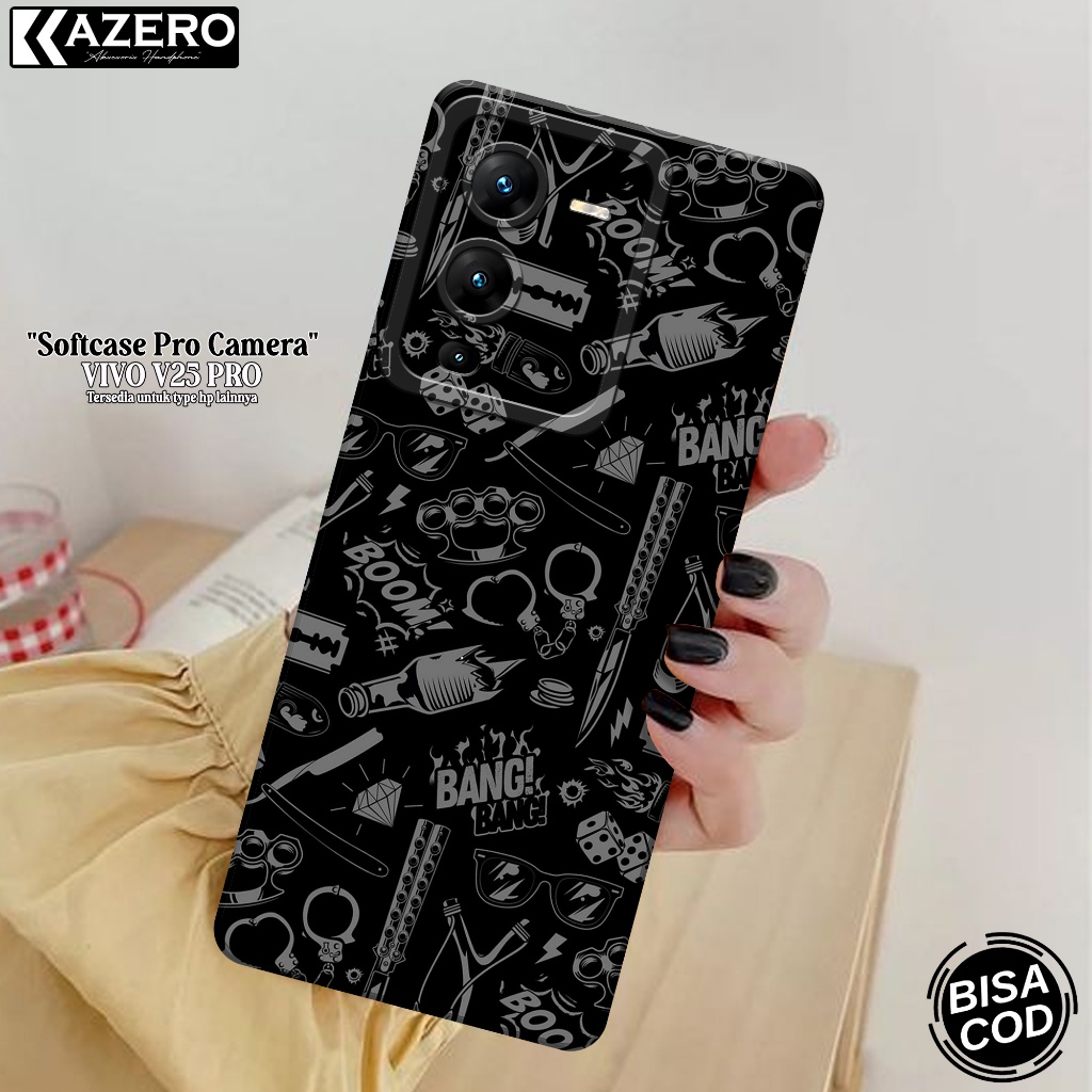 KAZERO - Case Hp VIVO V25 PRO - Fashion Case Aesthetic - Pro Camera - Softcase VIVO V25 PRO - Kesing
