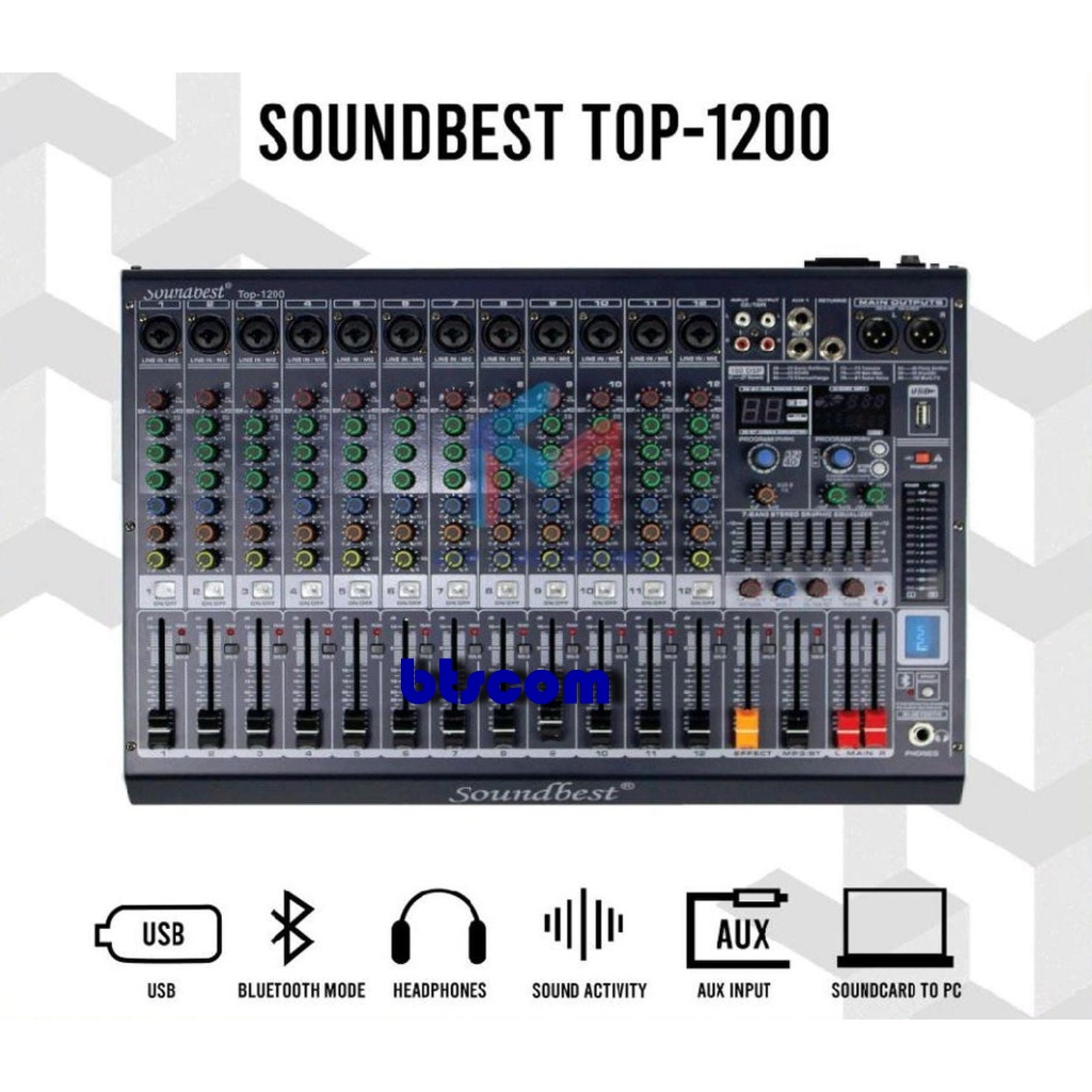 MIXER SOUNDBEST TOP1200 MIXER AUDIO SOUNDBEST TOP-1200 MIXER ORIGINAL SOUNDBEST TOP 1200
