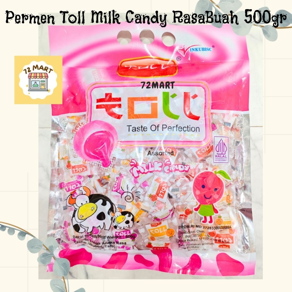 Permen Toll Assorted Milk Candy | Permen Susu Buah 500gr