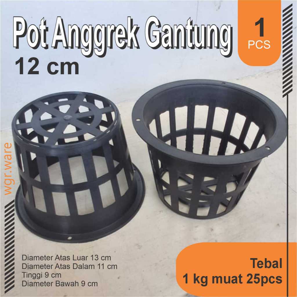 POT ANGGREK gantung 12 / POT ANGGREK 12 PLASTIK