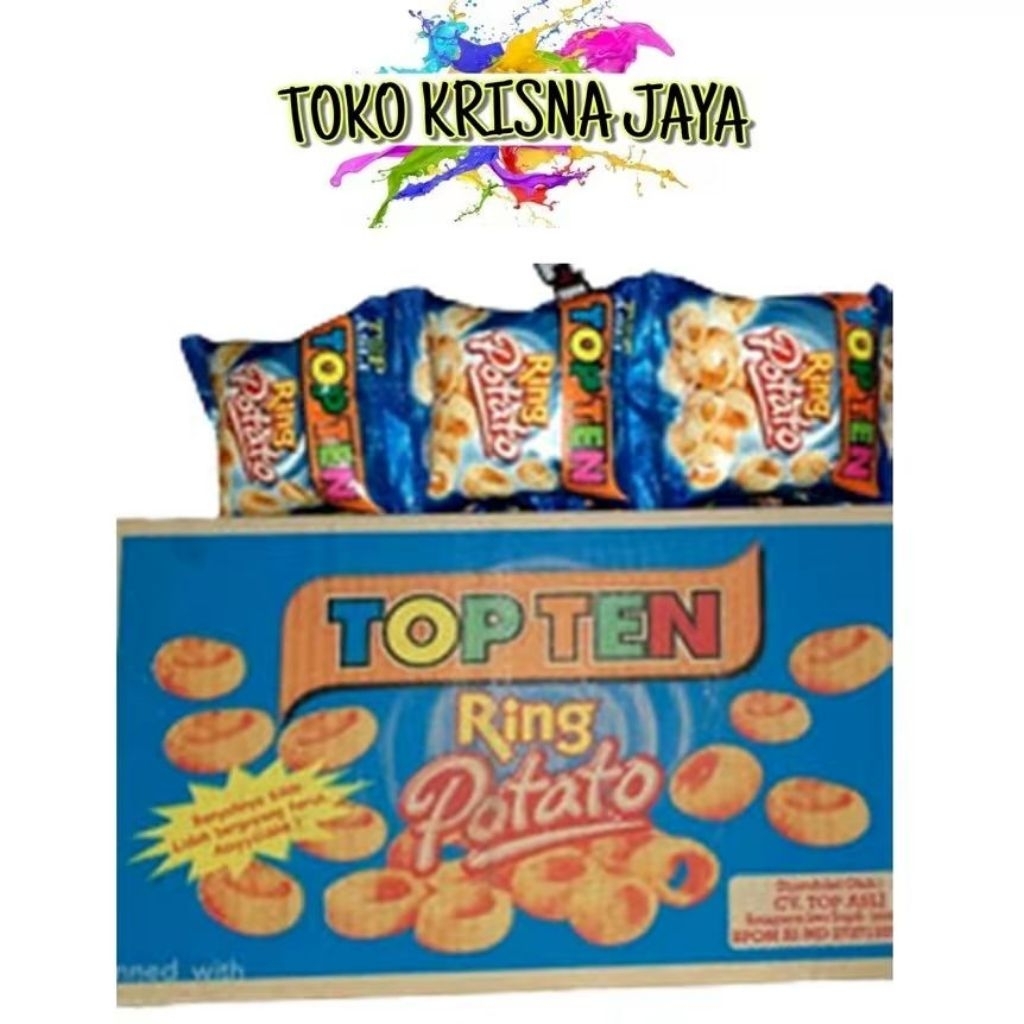 1 DUS SNACK JADUL TOP TEN RING KEMASAN ISI 4 RENCENG X 10 PCS