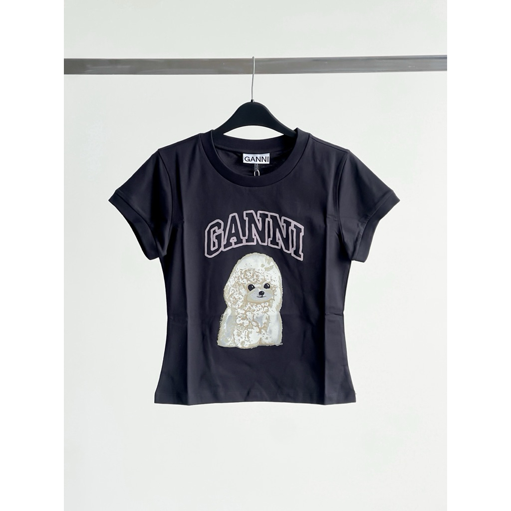 GN Poodle Cropped Tshirt Black Phantom