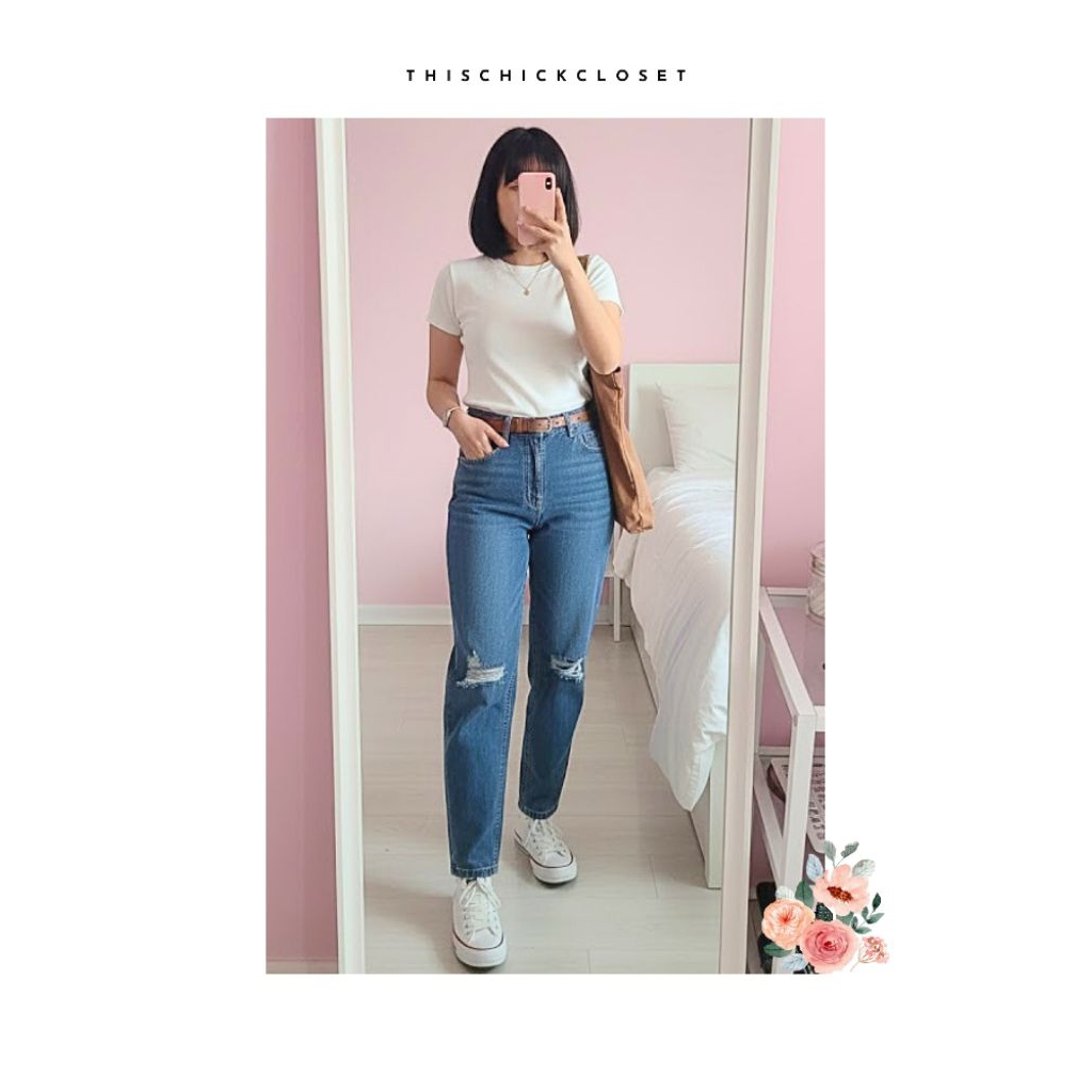 This is April Boyfriend Jeans