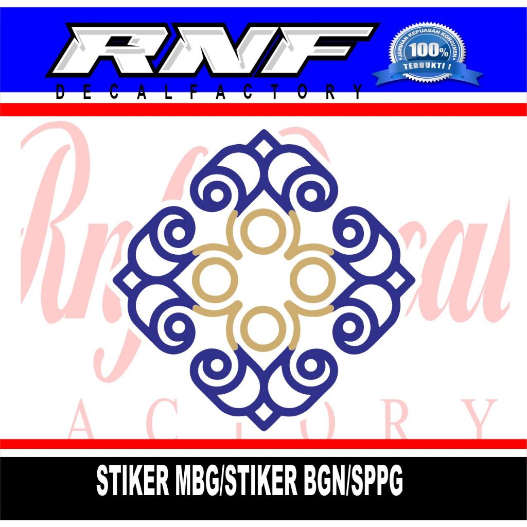 Stiker Batik BGN, Decal Stiker Batik SPPG MBG