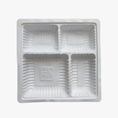 Tempat Sayur Sekat Mika Isi 50 Pcs Warna Putih Susu Tempat Sayur Sekat Mika Sekat 4 Putih Susu Isi 5