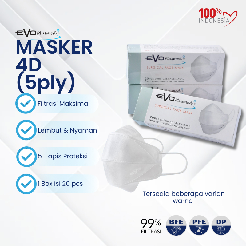 Evo Plusmed Masker Medis 5ply 4D 1box
