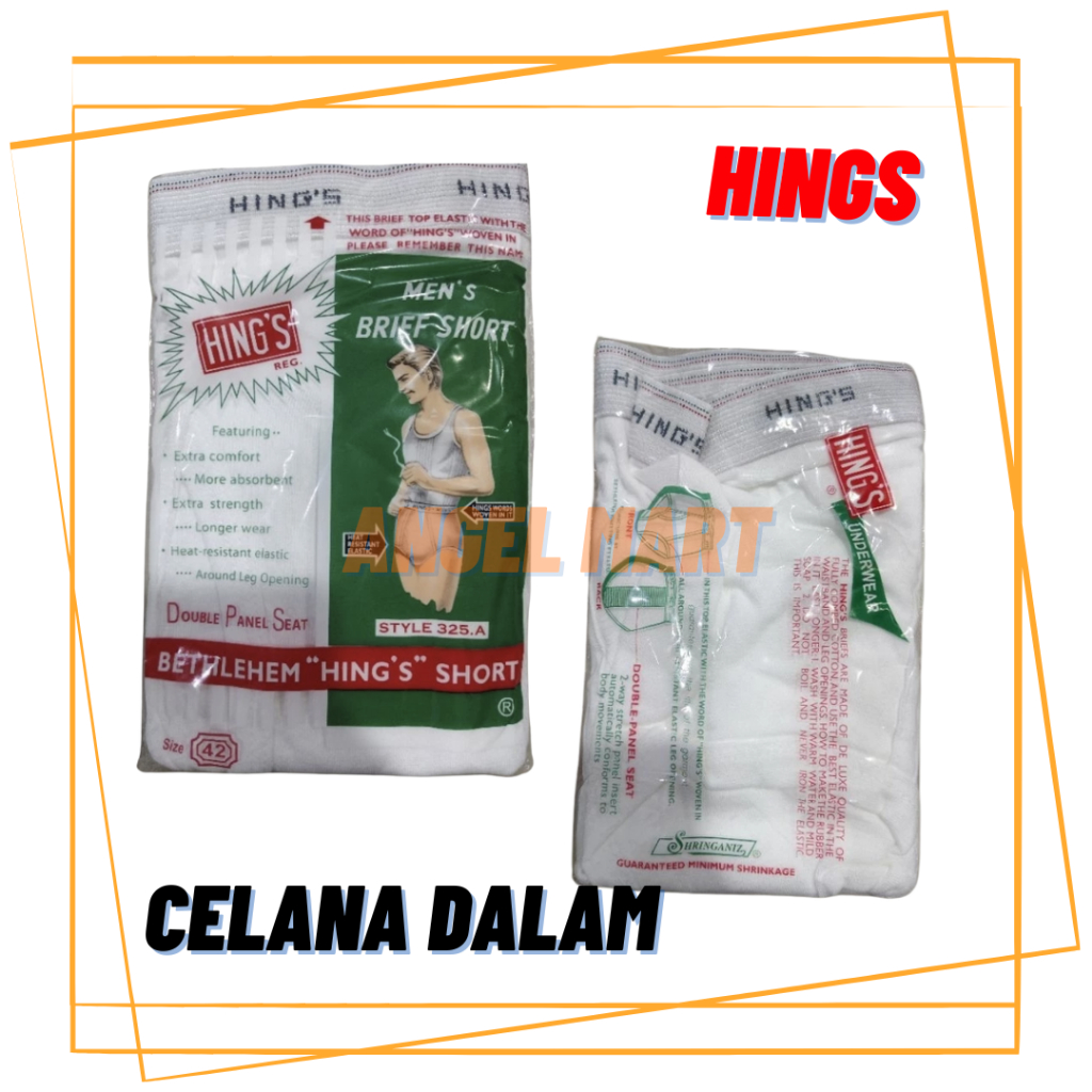 Celana Dalam HINGS Hijau / Celana Dalam Pria /  Celana HINGS Hongkong / H 325B Hings asli / Celana H