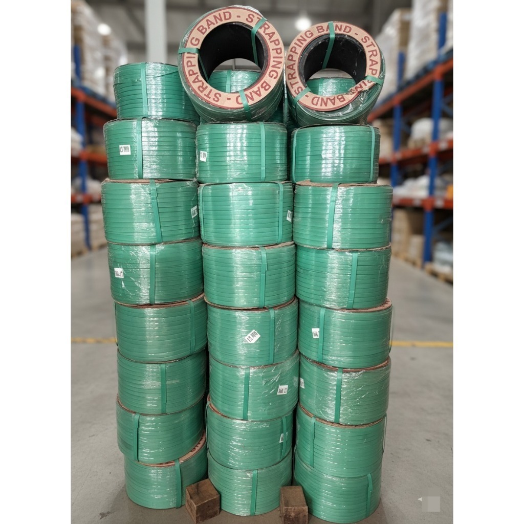Strapping Band Hijau 12mm Tali Packing Kuat Tebal | Berat ±7,2 Kg Tali Strapping Band 12MM