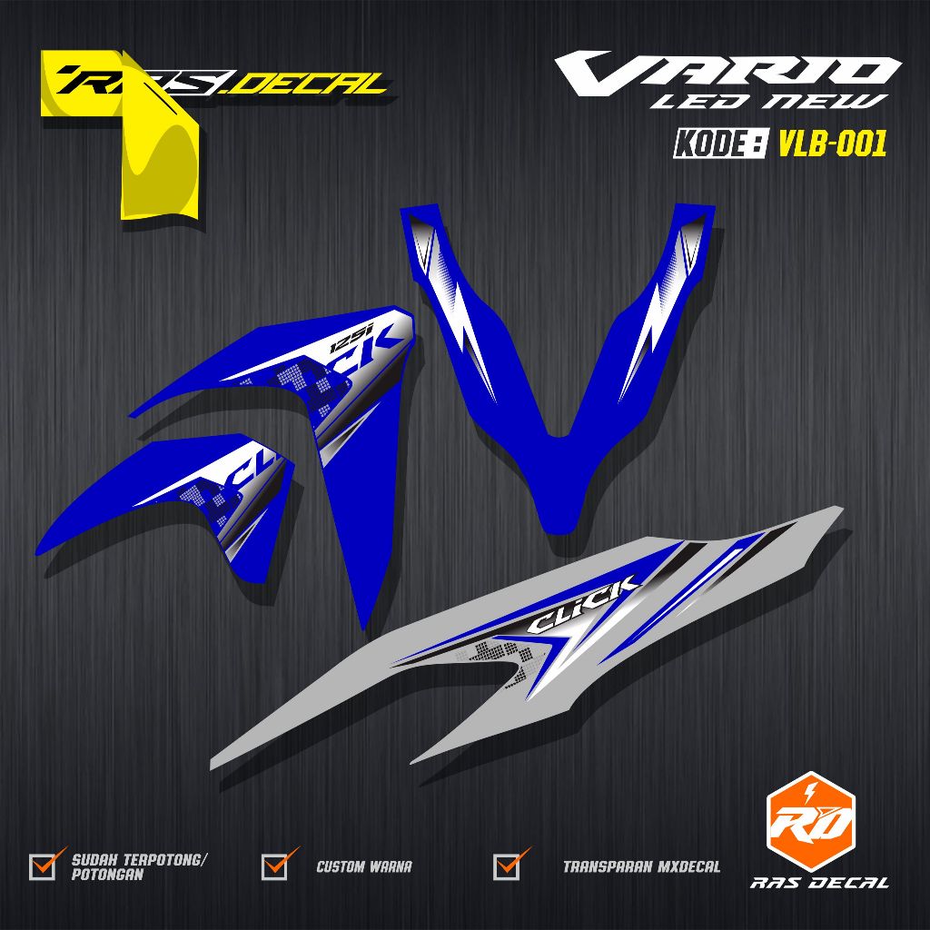 STRIPING TRANSPARAN VARIO 125 LED NEW, CLICK I 125 MOTIF TERBARU / Striping Transapran Vario Led New