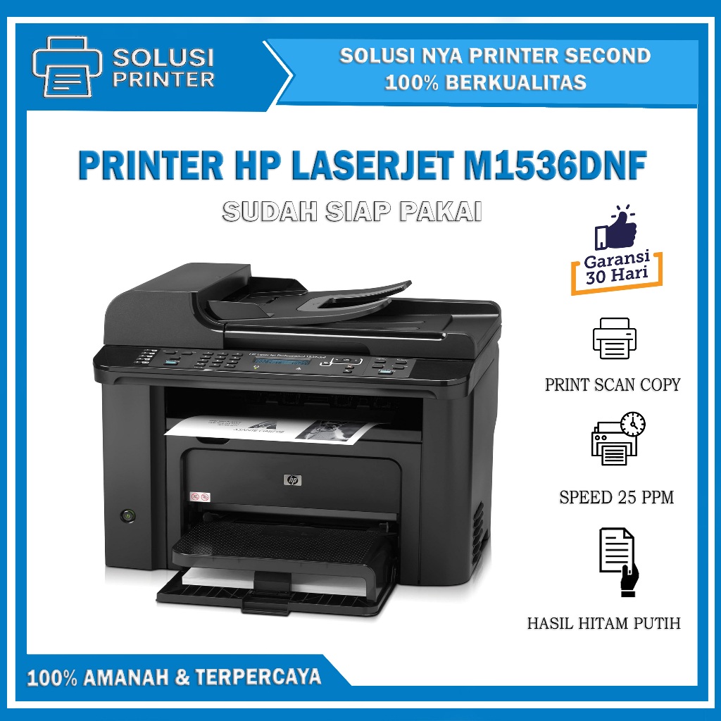 Printer HP Laserjet pro M1536dnf mfp (Bolak-balik Otomatis)