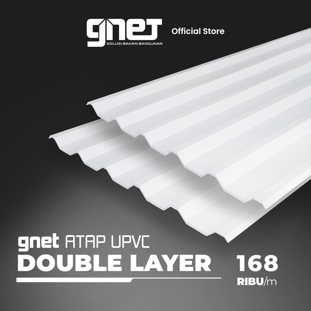GNET Atap UPVC Double Layer - Putih