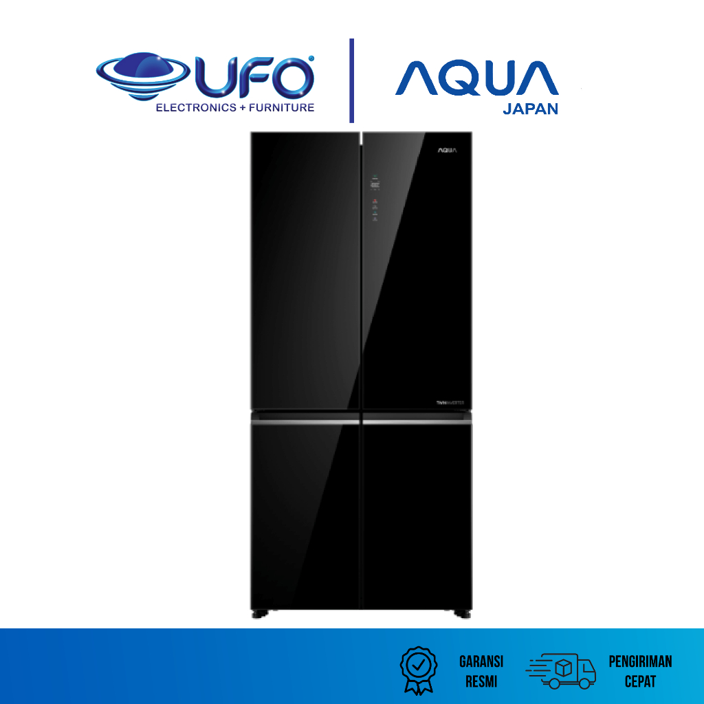 Aqua Kulkas Multidoor 4 Pintu Inverter 522 Liter AQRTTD576RAG(BK)