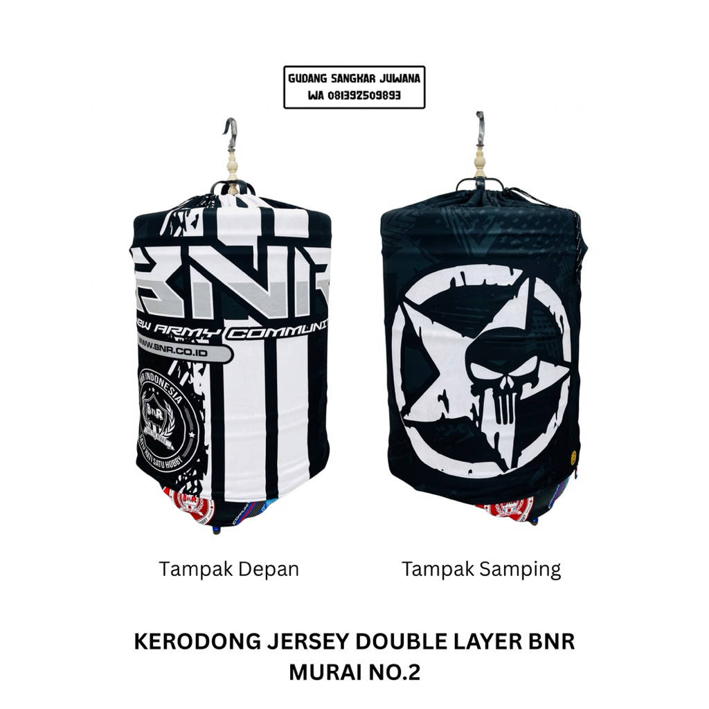 Kerodong Jersey BNR Double Layer Murai No.2