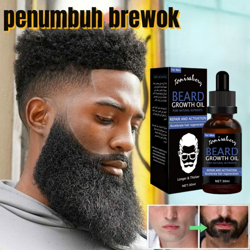 100% Original Beard Oil Serum Penumbuh Jenggot Obat Menumbuhkan Kumis, Jenggot, Jambang Secara Cepat