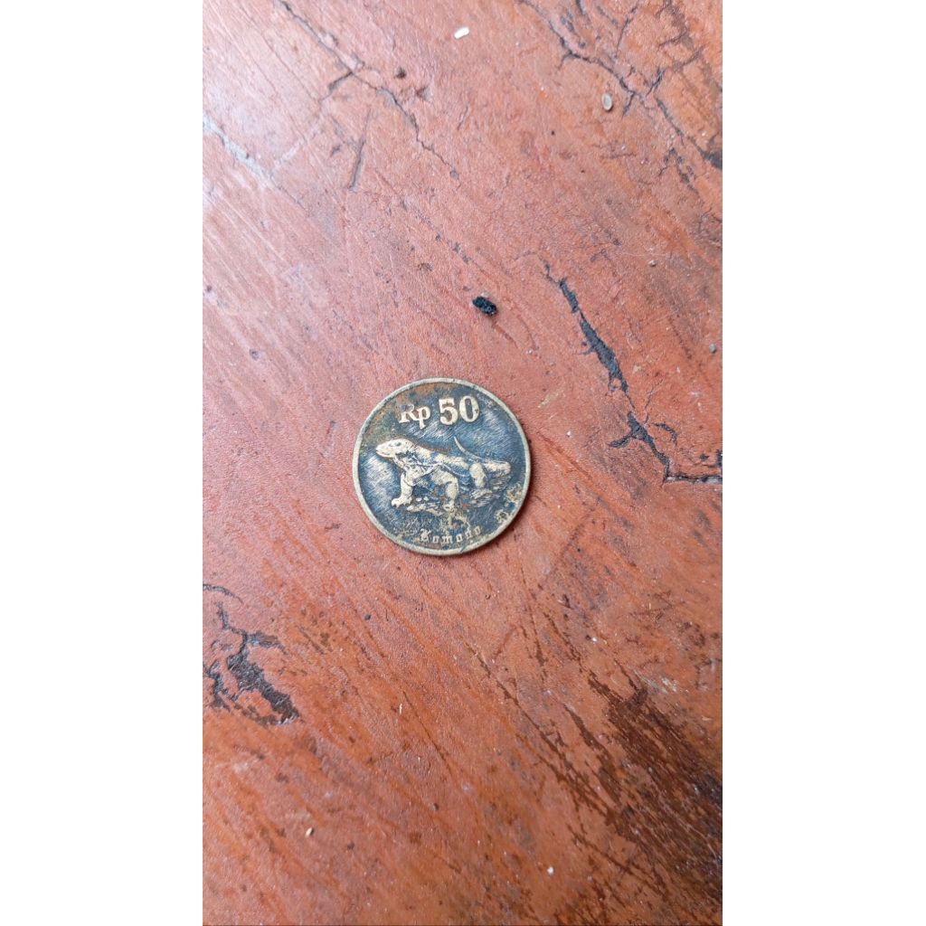 Uang jadul 50 rupiah komodo