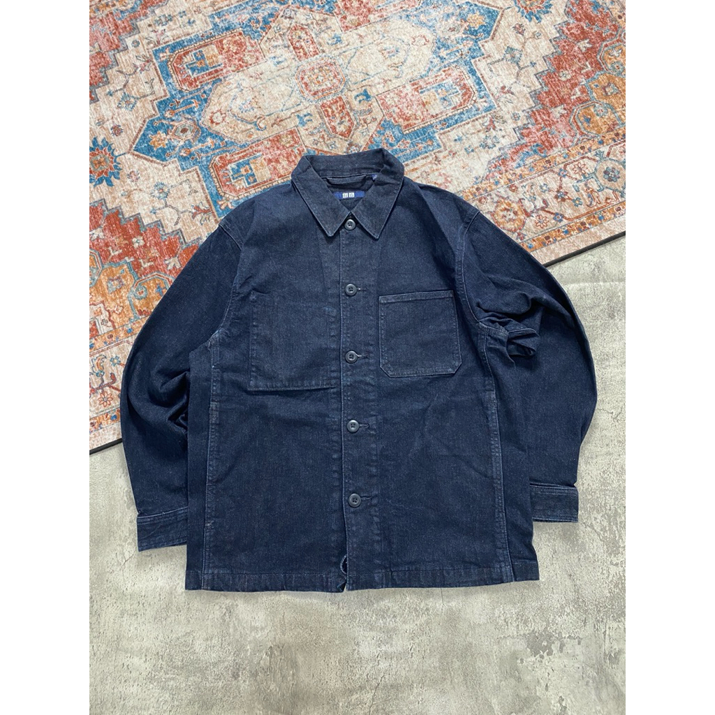VTG CHORE JAKET UNIQLO INDIGO STRECT