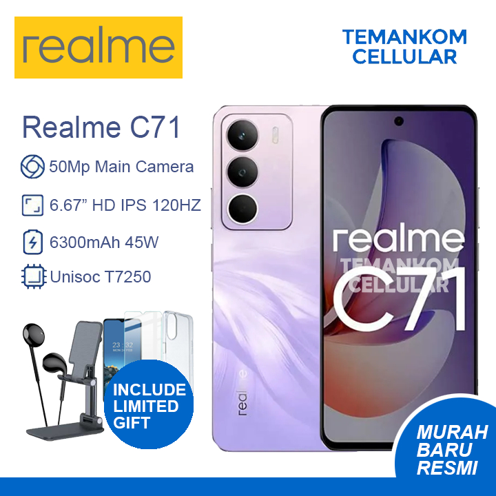 Realme C71 Baru 12GB RAM 4+6 Extend 4/128 4GB 128GB murah ORIGINAL Garansi RESMI
