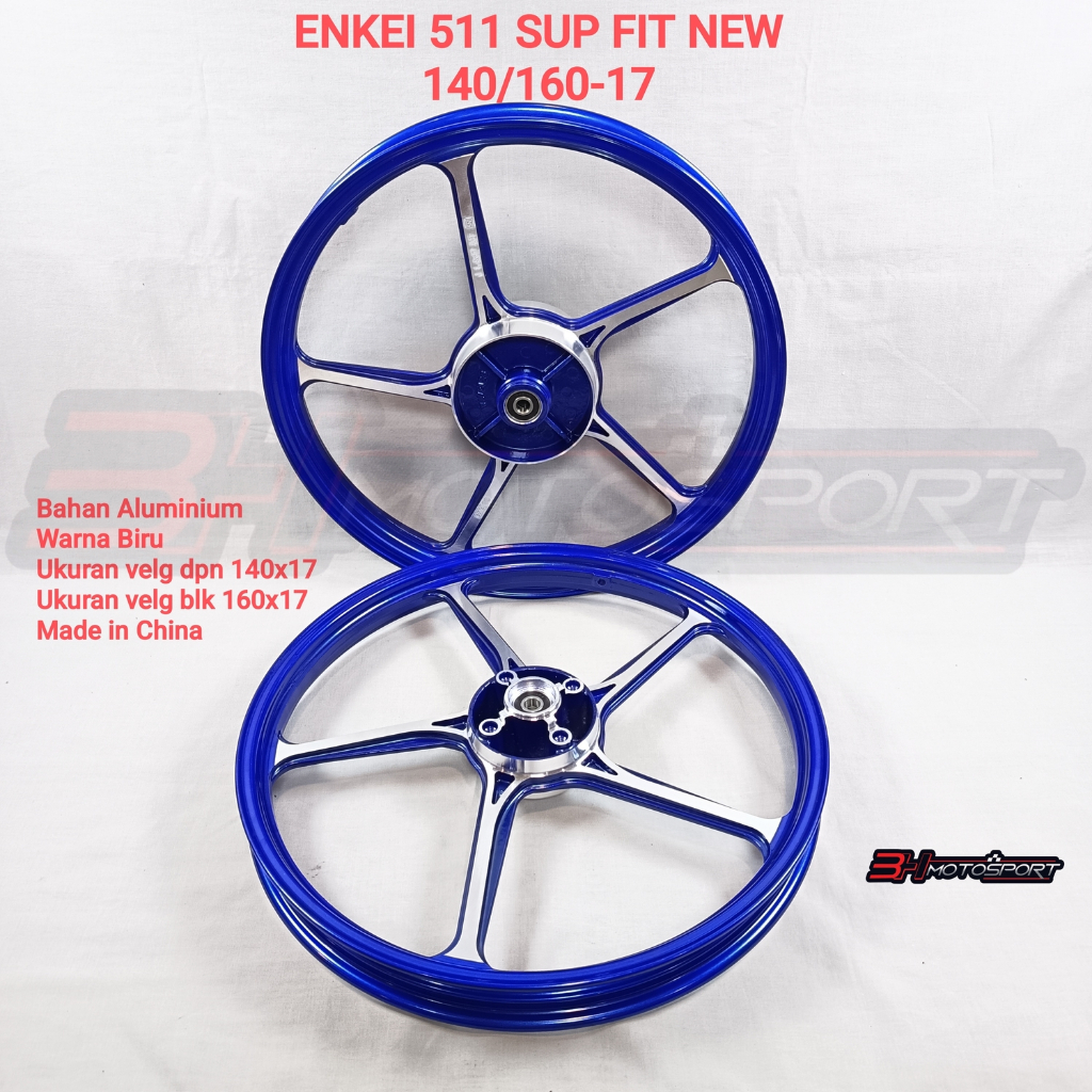 VELG ENKEI 511 SUPRA FIT NEW UKURAN 140/160 RING 17 WARNA BIRU HITAM