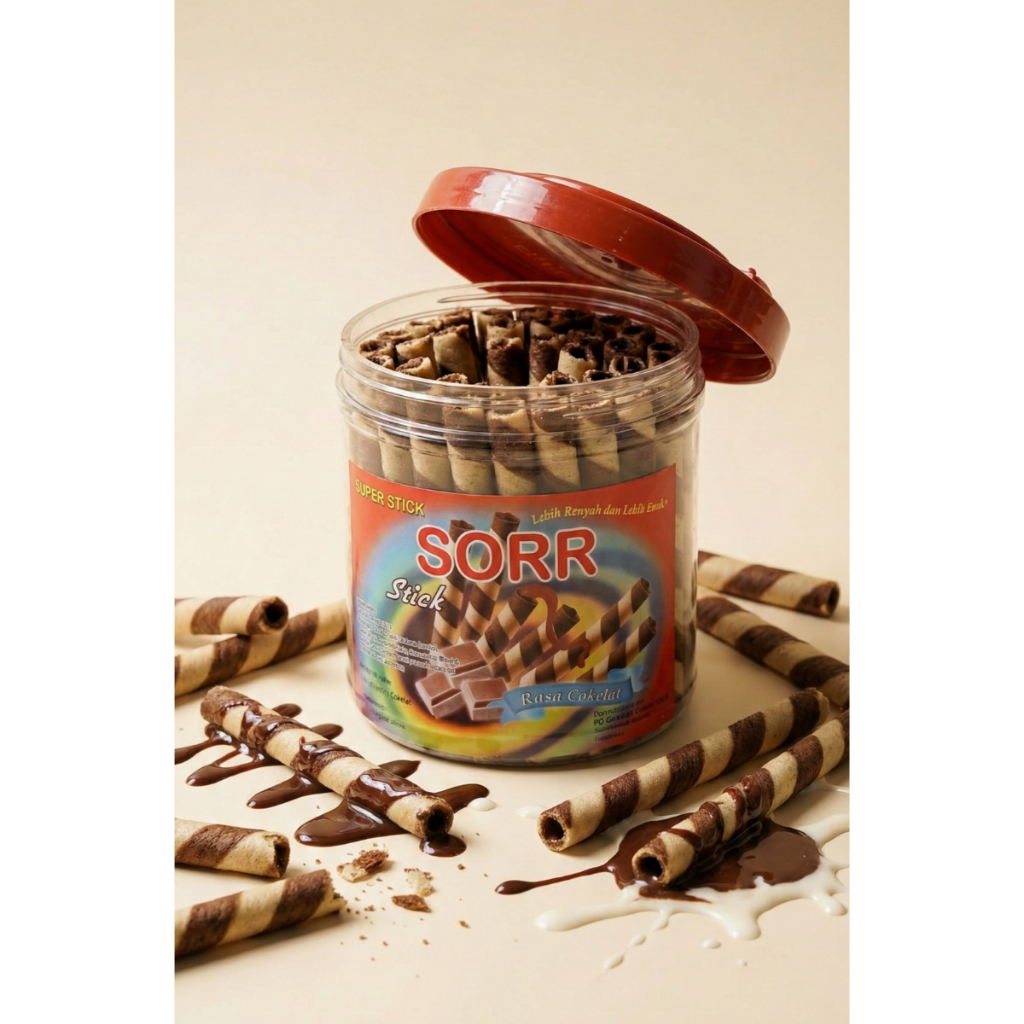 ASTOR SORR Merah Toples Besar Wafer Cokelat 380gr | ASTOR Murah Wafer Stik Lebaran Imlek Natal | Bis