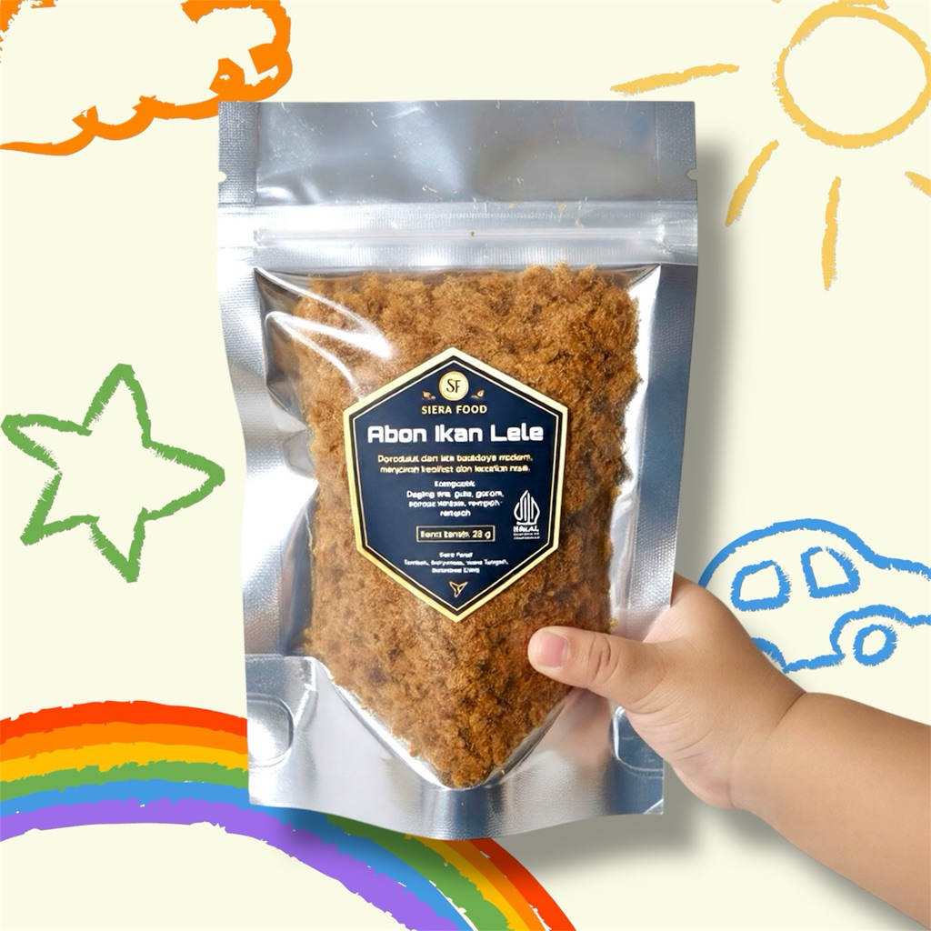 Abon Ikan Lele Favorit Anak Siera Food 25g Mini Pack | MPASI Anak Bayi Sehat | Premium Food Gurih En