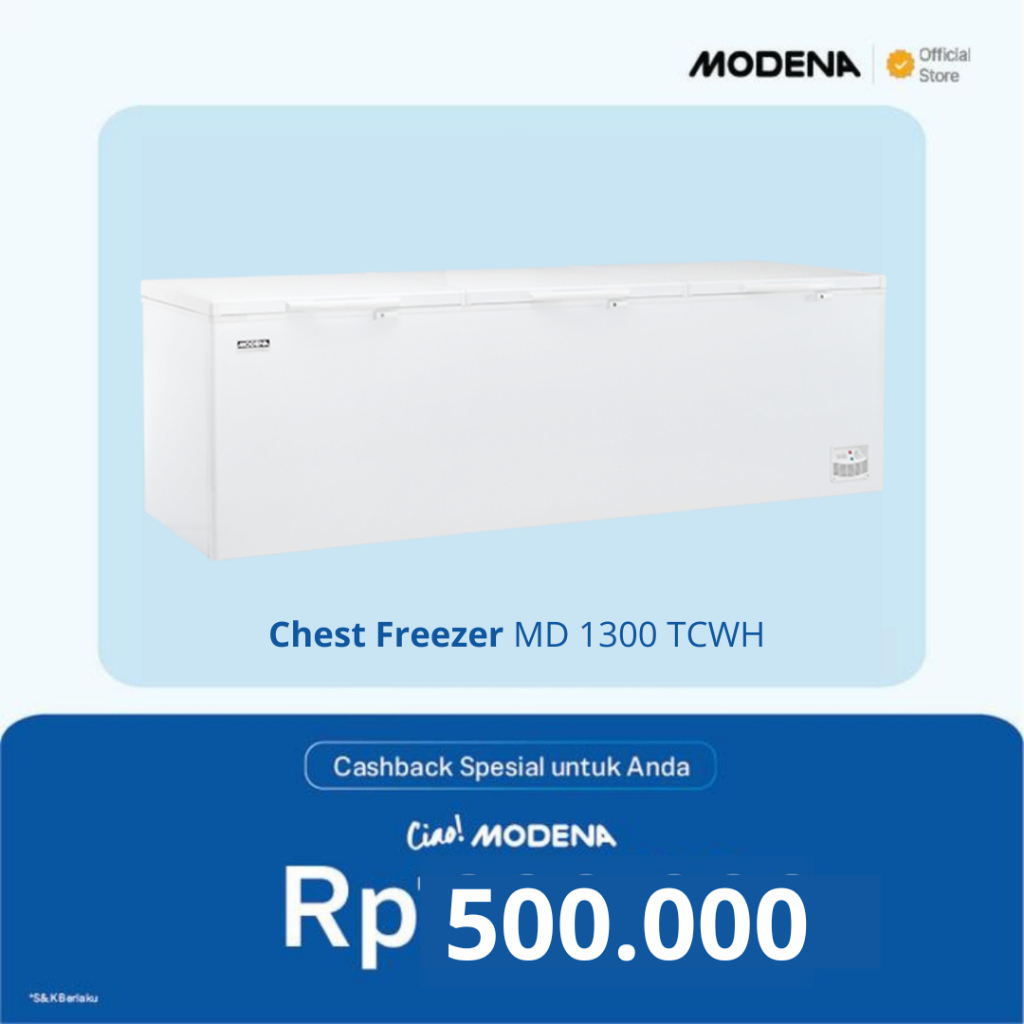 Modena MD 1300 TCWH Professional Chest Freezer Box 1300 Liter