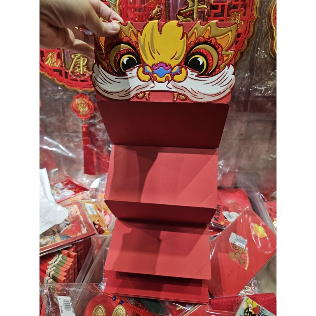 angpao barongsai susun red